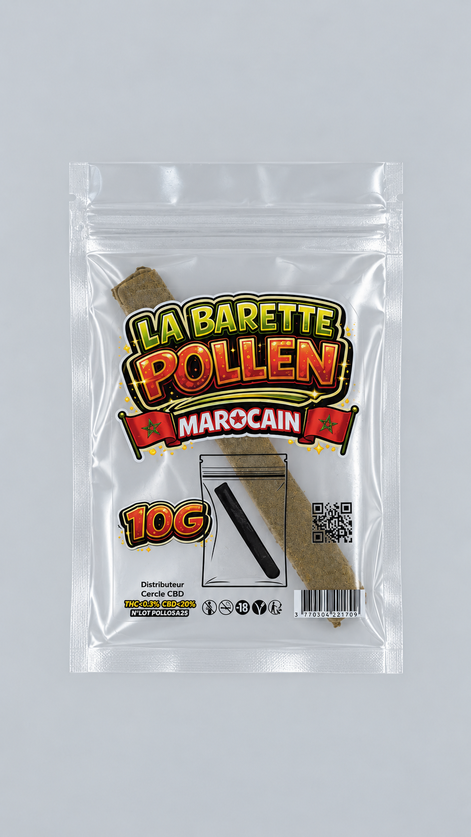 LA BARETTE® SPÉCIALITÉ MAROCAINE CLASSIC 10 G – POLLEN DE CBD PRESSÉ
